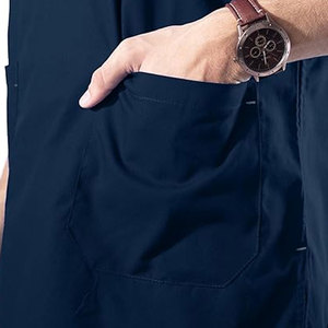 Doctor Medical Uniform Scrubs Set Soft Breathable Fabric Lightweight Comfortable Short Sleeve <b>Top</b> and Trousers Hospital Workwear - Product Image 3