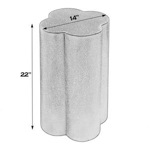 Mesa Auxiliar con Forma de Trébol Esculpido, Superficie Texturizada, Forma Cilíndrica Audaz y Diseño Contemporáneo para Bares - Product Image 4