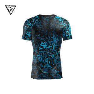 Rashguard d'arts martiaux personnalisé OEM - Impression numérique Spandex/Polyester 220g Manches courtes Vêtement unisexe pour adulte - Product Image 4