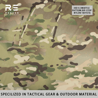 MC Camouflage 40D 320T Tissu léger à motif gaufré en nylon mat mat pour vêtements d'extérieur d'hiver résistant au duvet WR + NIR
