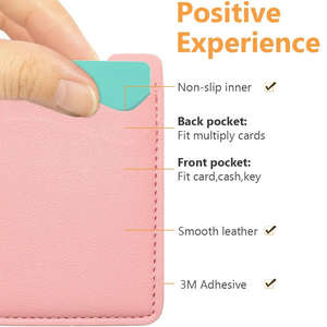 Porte-cartes magnétique en cuir portable, fait main, avec logo personnalisé, style professionnel, pour téléphone portable, protection intégrée - Product Image 6