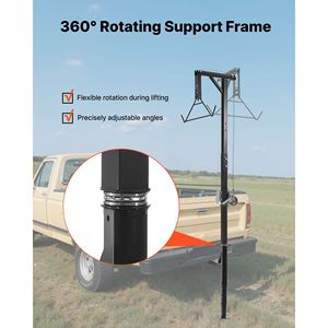 "600 Lbs Electric <b>Hoist</b> with 2 Inch Receiver 360 Degree Swivel Shaft & Hunting Deer <b>Hoist</b> Capability" - Product Image 4