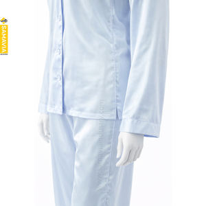 Conjunto de Pijama de Satén Estampado para Mujer, con Logotipo Personalizado al por Mayor, Bordado a Máquina, de Algodón Suave, 2 Piezas, Secado Rápido, Primavera-Verano - Product Image 3