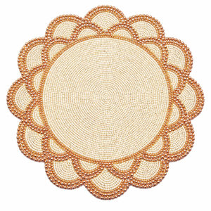 Mantel individual floral bordado a mano con cuentas para eventos festivos y hogares, mantel circular de alta calidad para mesas de café y comedor. - Product Image 1