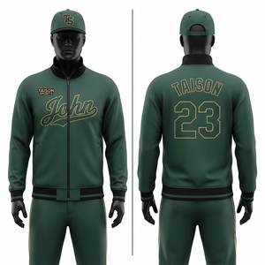 Unisex Winter Baseball Training Suit 280 GSM Premium Polyester Fleece Lime Green Contrast Panel Custom Team Logo Tracksuit - Product Image 4