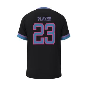 Maillot de baseball personnalisé bleu roi pour homme, à manches courtes, uniforme d'équipe sportive, léger, pour entraînement et matchs - Product Image 2