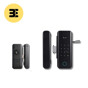 ระบบล็อคประตูอัตโนมัติแบบไร้กุญแจสำหรับประตูกระจก สีดำ พร้อมระบบ Wi-Fi - Product Image 2