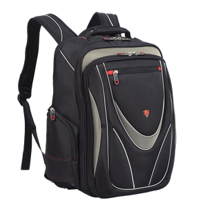 Sporty Carbon-Aesthetic Laptop <b>Backpack</b> Water-Repellent High-Capacity Business Rucksack with Aerodynamic Design and Shockproof - Product Image 6