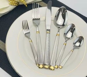 Juego de cubiertos de acero inoxidable de calidad profesional para comidas elegantes, diseñado para combinar con varios estilos de vajilla. - Product Image 1