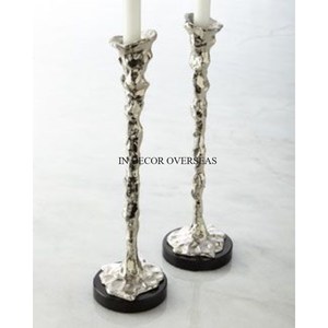 Stainless Steel Silver Shiny Polished Fancy Candle Stand Set Modern Geometric Design Home <b>Decoration</b> Durable Metal Candle Holder - Product Image 3