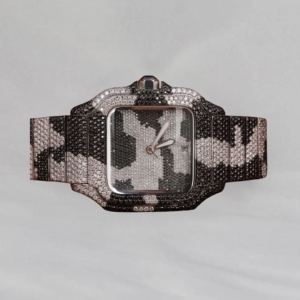 Reloj de Lujo con Cuarzo y Piedras de Moissanita, Esfera Redonda, Estilo Hip Hop, con Diamantes, 41 mm, Forma Cuadrada - Product Image 1