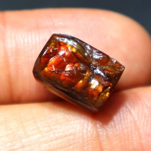 Cabochon en Agate de Feu Mexicaine Naturelle Druzy, Pierre d'Agate de Feu Naturelle, Cristal de Guérison, Agate de Feu pour la Fabrication de Bijoux - Product Image 1