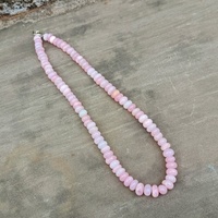 Collier opale rose bonbon opale pierre précieuse belle opale perlée bijoux à la main collier ras du cou surfeur bijoux 8mm