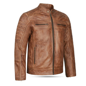 Option de Commande en Gros : Blouson de Moto Unisexe Coupe-Vent Grande Taille en Cuir Lisse et Doux avec Coutures de Sécurité – Idéal pour - Product Image 1