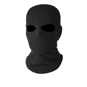 Masque facial balaclava unisexe noir, couvrant entièrement le visage, protection hivernale en plein air, 100% polyester, taille adulte - Product Image 2