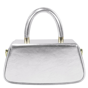 Designer New Style Fashionable Versatile Women's Flap <b>Small</b> Square Silver Metal Handbag With PU Print And Customizable Logo - Product Image 4