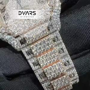 Reloj de Pulsera con Diamantes de Imitación Plateados en Oferta, Relojes de Moissanita con Cristal de Zafiro de Alta Calidad, Resistentes al Agua, que Pasan la Prueba - Product Image 2