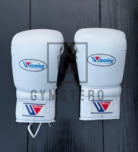 Guantes de Boxeo Personalizables de Cuero Genuino de Vaca de Alta Calidad, Conjunto de Grappling con Cordones y Muñequera Ajustable - Product Image 5