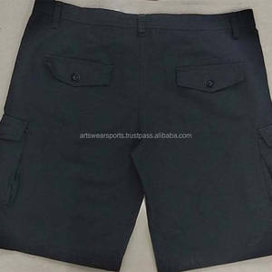 กางเกงขาสั้นกอล์ฟผ้าแคนวาสถักระบายอากาศได้ดี สีพื้น สไตล์ลำลองสำหรับผู้ชาย พร้อมโลโก้แบบกำหนดเอง สไตล์ไฮสตรีท - Product Image 2