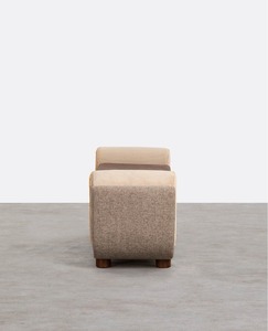 Banc de rangement moderne en tissu rembourré avec pieds en bois, design mid-century, meuble de salon, pouf/tabouret - Product Image 4