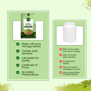 ผงมะรุมอินทรีย์แท้100% กันกลิ่นพิมพ์ลายผลิตภัณฑ์เสริมอาหารธรรมชาติสำหรับการเผาผลาญและการสนับสนุนสุขภาพ - Product Image 4