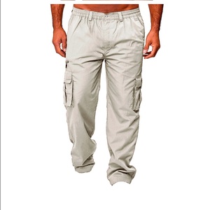 Pantalon décontracté homme tendance anti-rides léger en polyester/coton à taille mi-haute avec cordon de serrage – Idéal pour l'hiver - Product Image 5