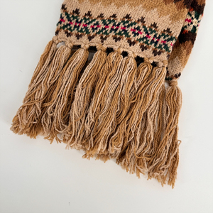 Unisex <b>Winter</b> <b>Scarf</b> with Bohemian Stripes ODM/OEM Custom Pattern Jacquard Warm Soft Wool Knit Traditional Design for Men <b>Women</b> - Product Image 4