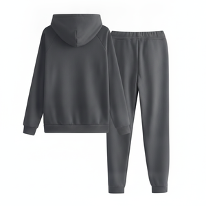 Conjunto Deportivo Premium de 2 Piezas para Mujer, Sudadera con Capucha de Felpa y Pantalones Deportivos, Ropa Deportiva Informal, Color Gris Carbón - Product Image 3