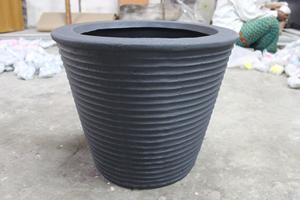 KNT Creations Lightweight Durable Fiberglass Hanging Floor Boughpot Classic Modern Circular Smooth Texture Indoor Outdoor Plant - Product Image 2