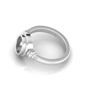Anillo Ovalado Liso de Plata de Ley 925 de 8x6mm con una Piedra, Hecho a Mano, Unisex, Base para Anillo de Piedra de Nacimiento en Blanco para Mujer y Hombre - Product Image 4