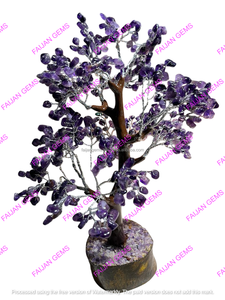 Arbre en Cristal d'Améthyste 100% Naturel à Thème Spirituel, Pierres Semi-Précieuses, Décoration d'Intérieur et Bijoux FAIJAN GEMS Rajasthan - Product Image 3