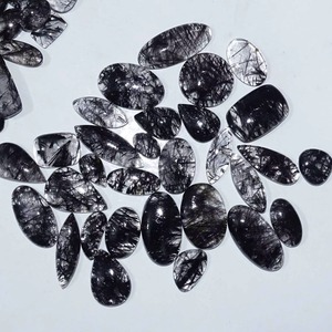 Offre Spéciale : Pierre Précieuse Naturelle en Quartz Rutile Noir en Vrac |   Pierre de cristal de haute qualité pour la fabrication de bijoux et la collection de minéraux - Product Image 1