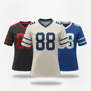 Maillots de football personnalisés |   Pas de MOQ, prix bas, fournisseur d'usine |   Tailles adultes |   Vêtements d'équipe durables en polyester 100% imprimé numériquement - Product Image 4