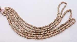 Perles Heishi en rhodochrosite naturelle, 4 mm, perles en forme de roue en rhodochrosite, perles en pierre précieuse de rhodochrosite, brin de perles pour la création de bijoux - Product Image 2