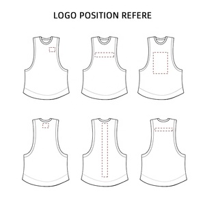 Camiseta sin mangas de malla transpirable para hombre con logo personalizado, color liso, cuello redondo, informal, de punto, para gimnasio, con estampado frontal, deportiva - Product Image 6