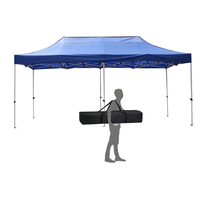 Tente d'Exposition Extérieure Pliable Facile 10x10', Tente Barnum Portable Abri Instantané pour Événements Mariages Fêtes