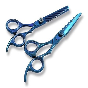 Tijeras de Barbero para Zurdos de Acero Inoxidable de Alta Calidad, Acabado Dorado, Hoja Afilada, para Entresacar, con Diseño de Mango de Dragón y Tornillo Rojo - Product Image 4