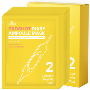 BIAIfekt EXOSHOT Diary Ampoule Mask NO.2 CICA Collagen Propolis Tiger Leaf Anti-âge Éclaircissant les pores Hydratant Visage - Product Image 1