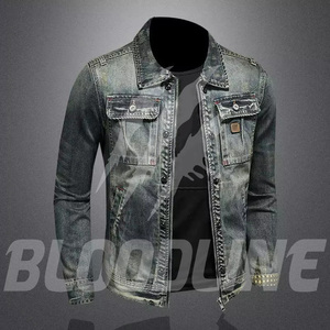 BLOODLINE Women's Denim <b>Trucker</b> <b>Jacket</b> Full Sleeve Button Collar Single Button Closure Washed Solid Black Winter Breathable - Product Image 3