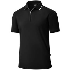 Chemise décontractée zippée pour homme en jersey de coton biologique, design sur mesure, faible MOQ, vente en gros directe usine, expédition mondiale - Product Image 1