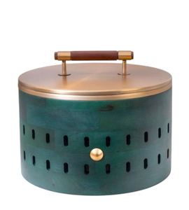Modern Ribbed Base Food Warmer with Metallic Dome Lid Decorative Radial Pattern Elegant Casserole Pot Stylish <b>Kitchenware</b> - Product Image 4