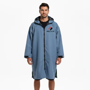 Custom Swim <b>Parka</b> <b>Jacket</b> Men <b>Waterproof</b> Long Hooded Fleece Winter Sports Team Wear OEM Bulk Supplier - Product Image 3