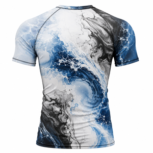 T-shirt de compression athlétique pour homme à manches courtes, anti-UV, anti-transpiration, séchage rapide, pour la gym, l'entraînement, la course, le fitness et les sports - Product Image 2