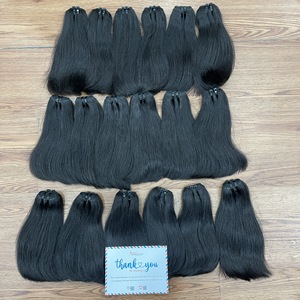 Precio al por mayor, calidad premium, 100% cabello humano vietnamita virgen, paquetes de cabello sin procesar, trama doble, longitud corta - Product Image 4