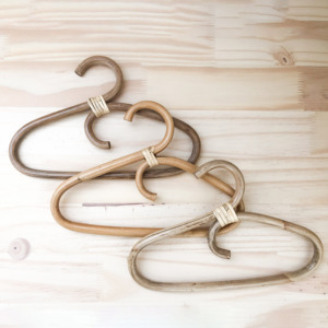 Rattan <b>hangers</b> for hanging outfit closet accessory custom logo clothes <b>hanger</b> premium quality - Product Image 2