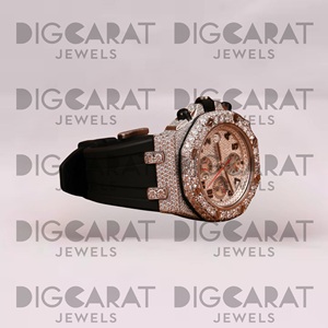 Reloj de Cuarzo de Lujo para Hombre con Diamantes Moissanite, Resistente al Agua, de Acero Inoxidable, Ideal para Fiestas, en Venta - Product Image 3