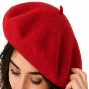 Unisex Custom Color <b>Beret</b> Cap Soft Wool Style French Hat Classic Casual Fashion Warm Elegant Headwear French Feel Classic Look - Product Image 6