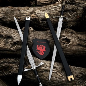 Handmade Damascus Steel Viking Sword Dark <b>Sister</b> with Scabbard & Mount For Wall Hanging <b>Gift</b> for Wedding, Birthday & Anniversary - Product Image 6