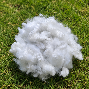 Fibre de polyester creuse blanche, fibre courte ignifuge, résistante à la chaleur, antistatique, matériau de rembourrage pour tissu non tissé - Product Image 4