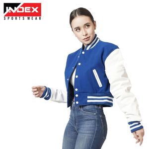 Fournisseurs en gros de vestes universitaires personnalisées pour femmes, style bomber, streetwear, vêtements d'hiver pour la mode - Product Image 2